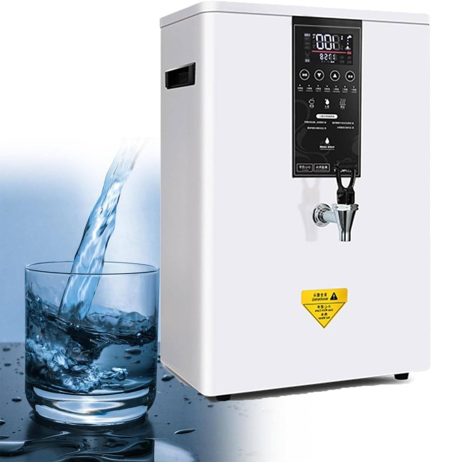 RayGenius Distributeur d'eau Chaude instantané - Chaudière Murale Automatique avec écran LCD et Filtre - Capacité pour la Maison et Le Bureau - Idéal pour Le café et Les Boissons,50L-White