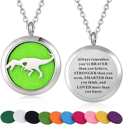 Miniatura 5 de WPFdesign. - Collar con difusor de aceites esenciales para aromaterapia y difusor de aceites esenciales, collar con colgante de medallón. Estilo