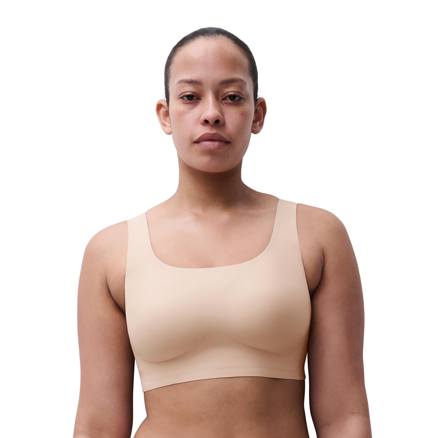 Chantelle Women's Soft Stretch Scoop Neck Bralette Bra, Opaque, Nude Blush, L