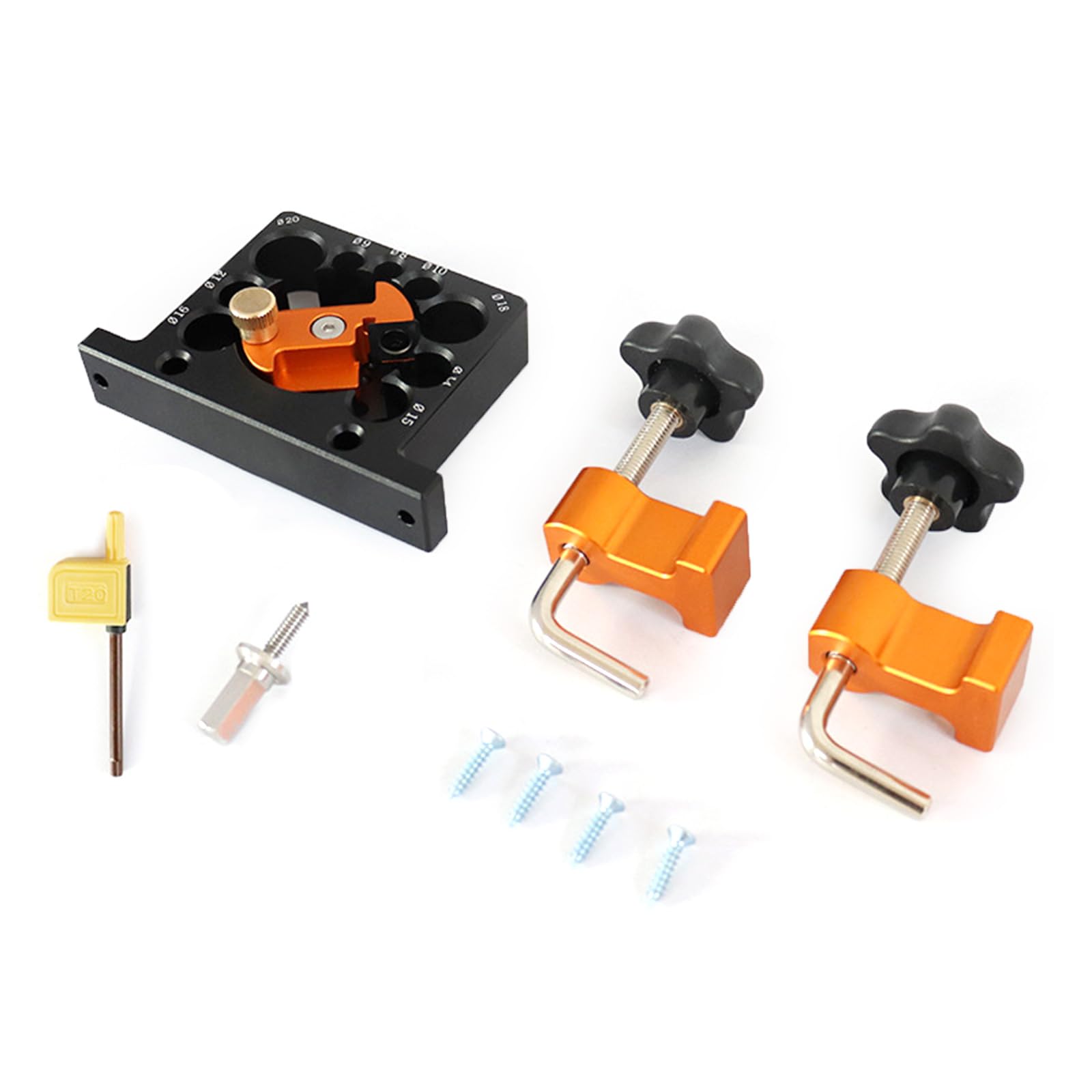 Dowel Maker Jig Cutter Plate 9 Hole Aluminum Alloy Drill Attachment Suitable for Woodworking Projects Aluminum Alloy Tool