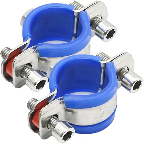 Miniatura 6 de VIKKSAER 2 abrazaderas de soporte de tubo ajustables, abrazadera de soporte de tubo de montaje en pared de acero inoxidable para montaje en techo,