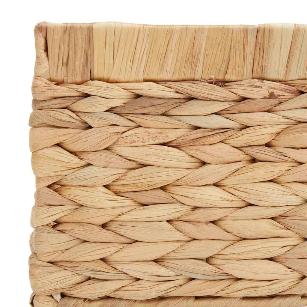 Generico Cestas de almacenamiento de 3 piezas de jacinto de agua natural, cestas rectangulares con asas para salón, dormitorio y oficina, juego de 3 tamaños diferentes para organización