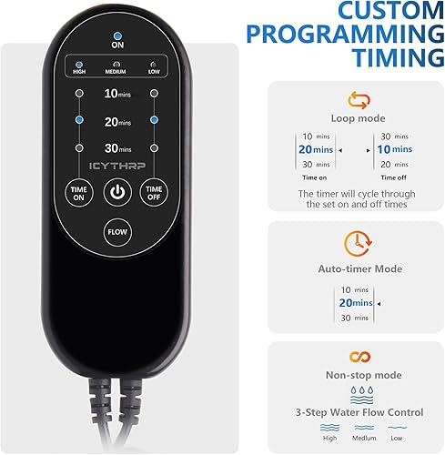 Miniatura 3 de Máquina de terapia de frío con temporizador programable, máquina de hielo portátil para rodilla después de la cirugía, sistema de recuperación de