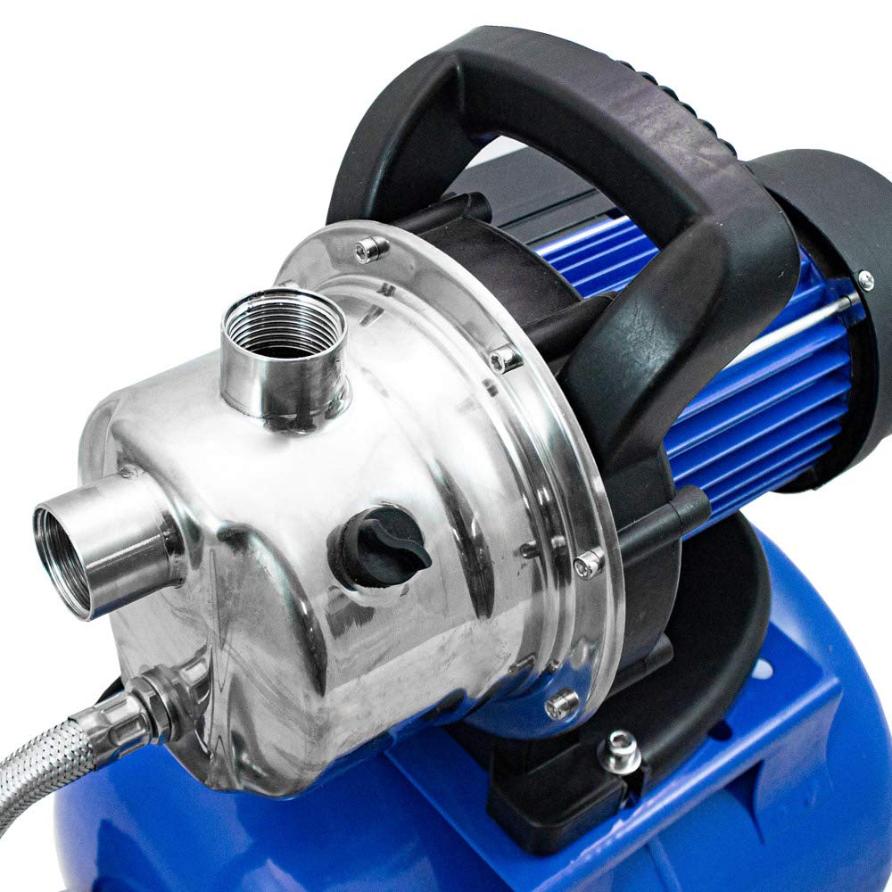 Bituxx Hauswasserwerk Wasserpumpe Gartenpumpe Bewässerungspumpe Stahl Kessel 1200W 3800L/H
