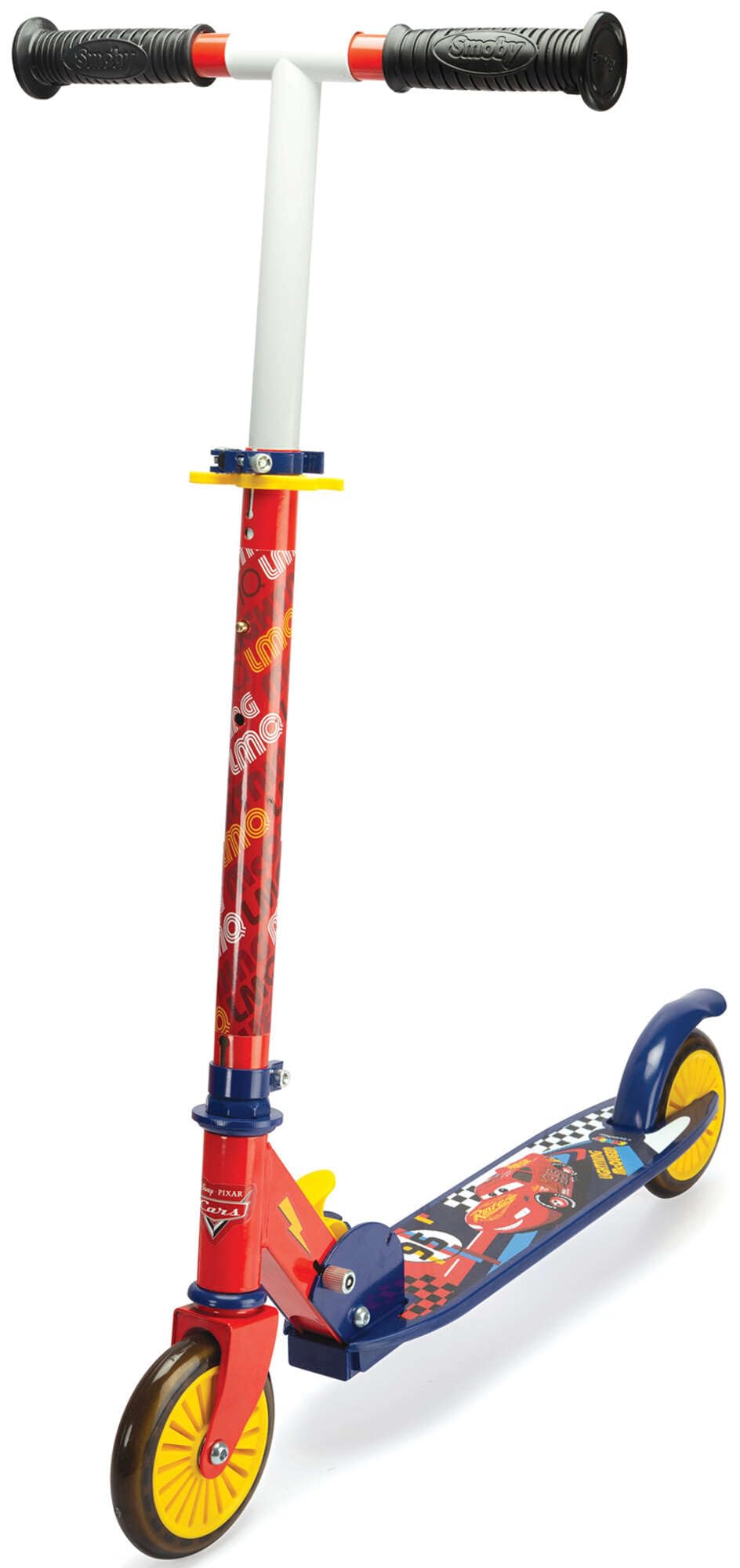 Smoby Cars - Patinete plegable de dos ruedas con manillar ajustable y freno