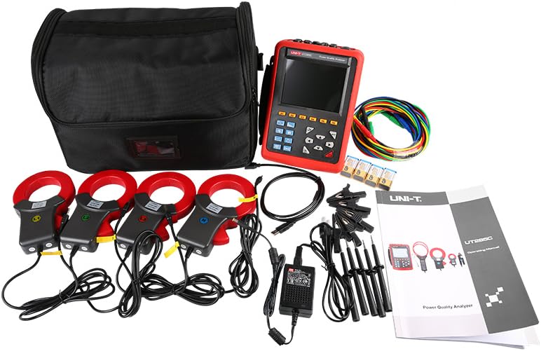 UNI-T UT285C Three Phase Power Quality Analyzer with Waveform real-time display andTrue RMS values of voltages and currents Peak current and voltage values functions
