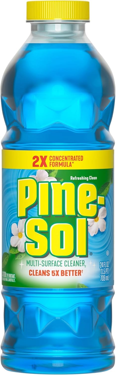 Pine-Sol Multi Surface & Floor Cleaner, Blue Refreshing Clean Scent, 24 Oz. - (Pack of 12)