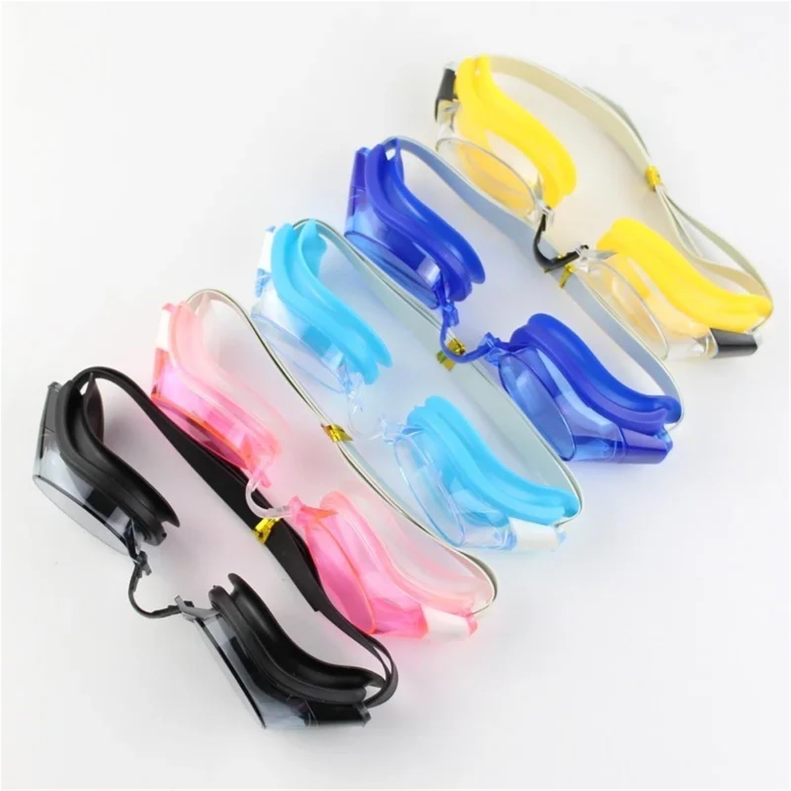 Occhiali Da Nuoto 3 pezzi bambini bambini adolescenti occhialini da nuoto regolabili occhiali da nuoto occhiali da vista occhiali da vista costumi da bagno sportivi tappi for le orecchie e clip for na