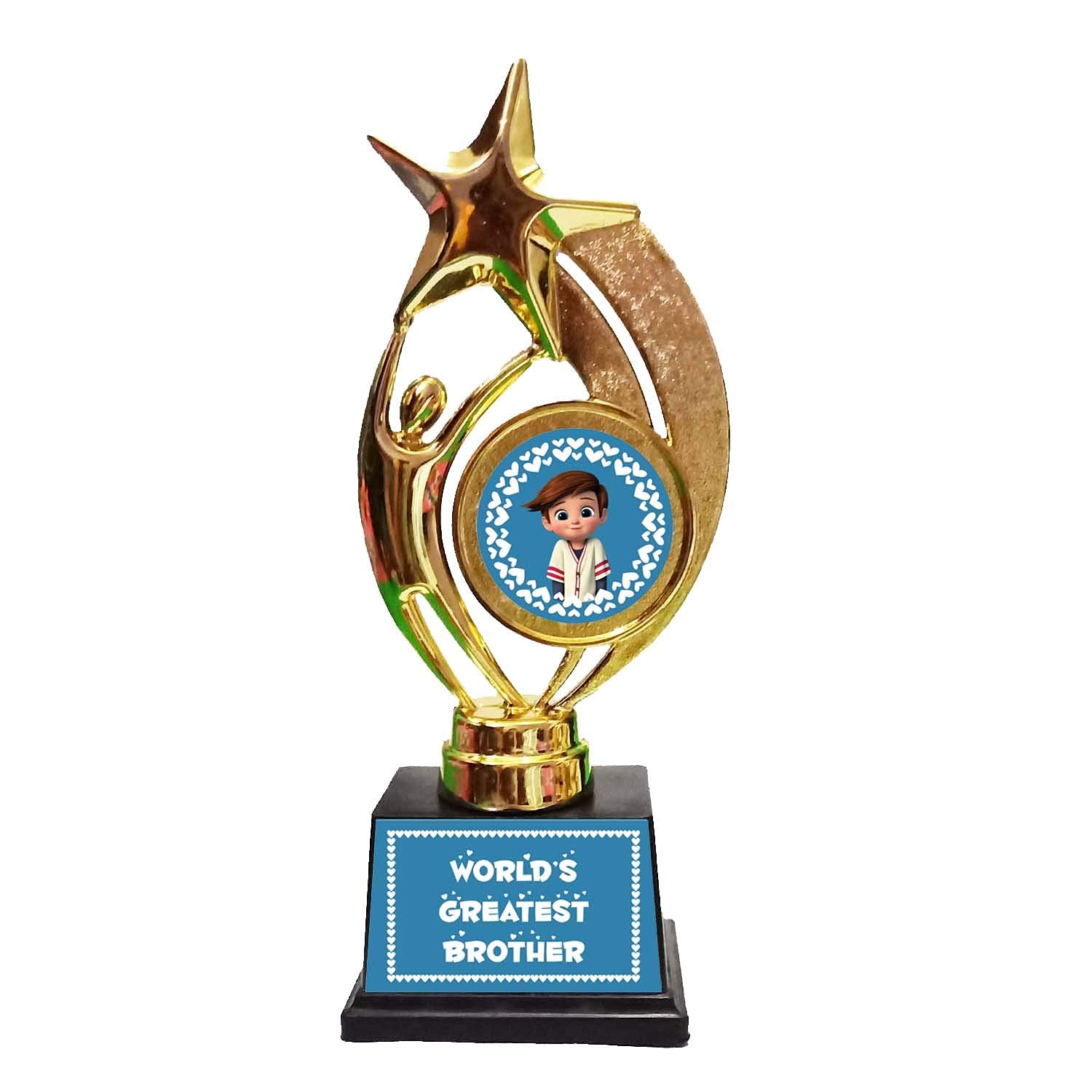Bhaidooj Gifts Set for Brother Worlds Greatest Brother Trophy Medal Award - Bhaidooj Gifts Set for Brother-picture-35
