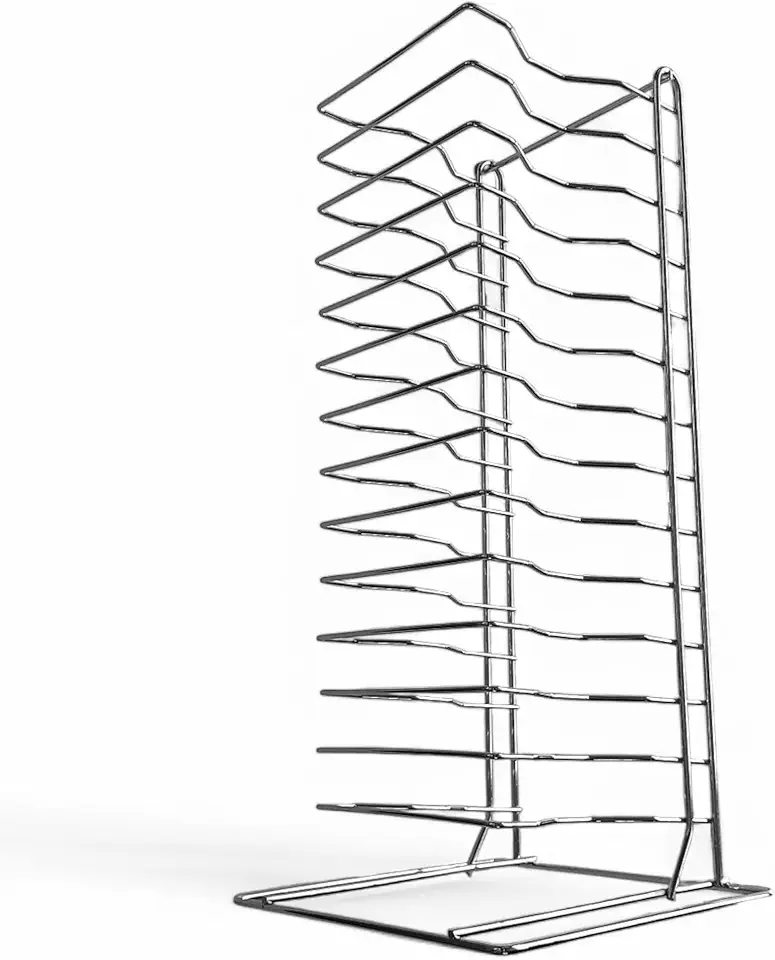 Suporte Organizador Forma Pizza 25 35 42cm Rack 14 Telas