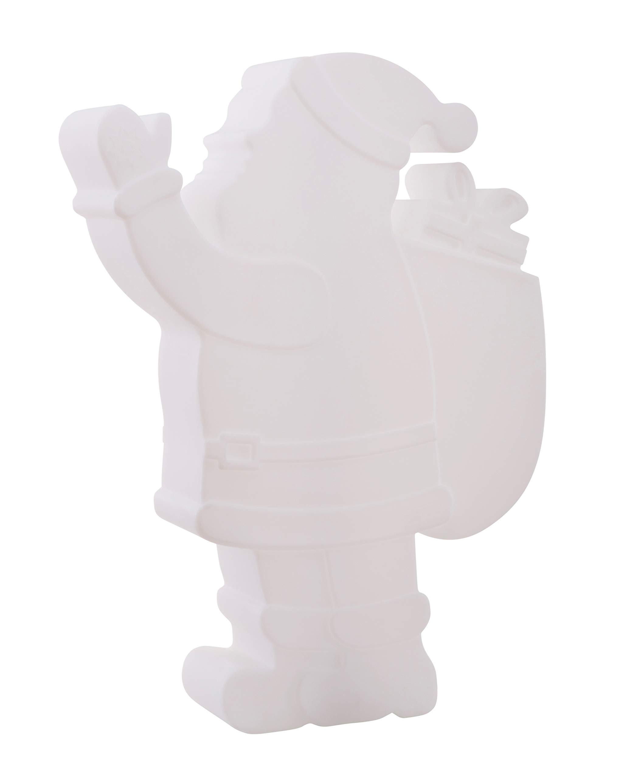8 seasons design LED Weihnachtsmann mit Farbwechsel Shining Santa 78 cm (Weiß), dimmbar, großer beleuchteter Nikolaus für Innen & Außen, Fernbedienung, Weihnachten Dekolampe