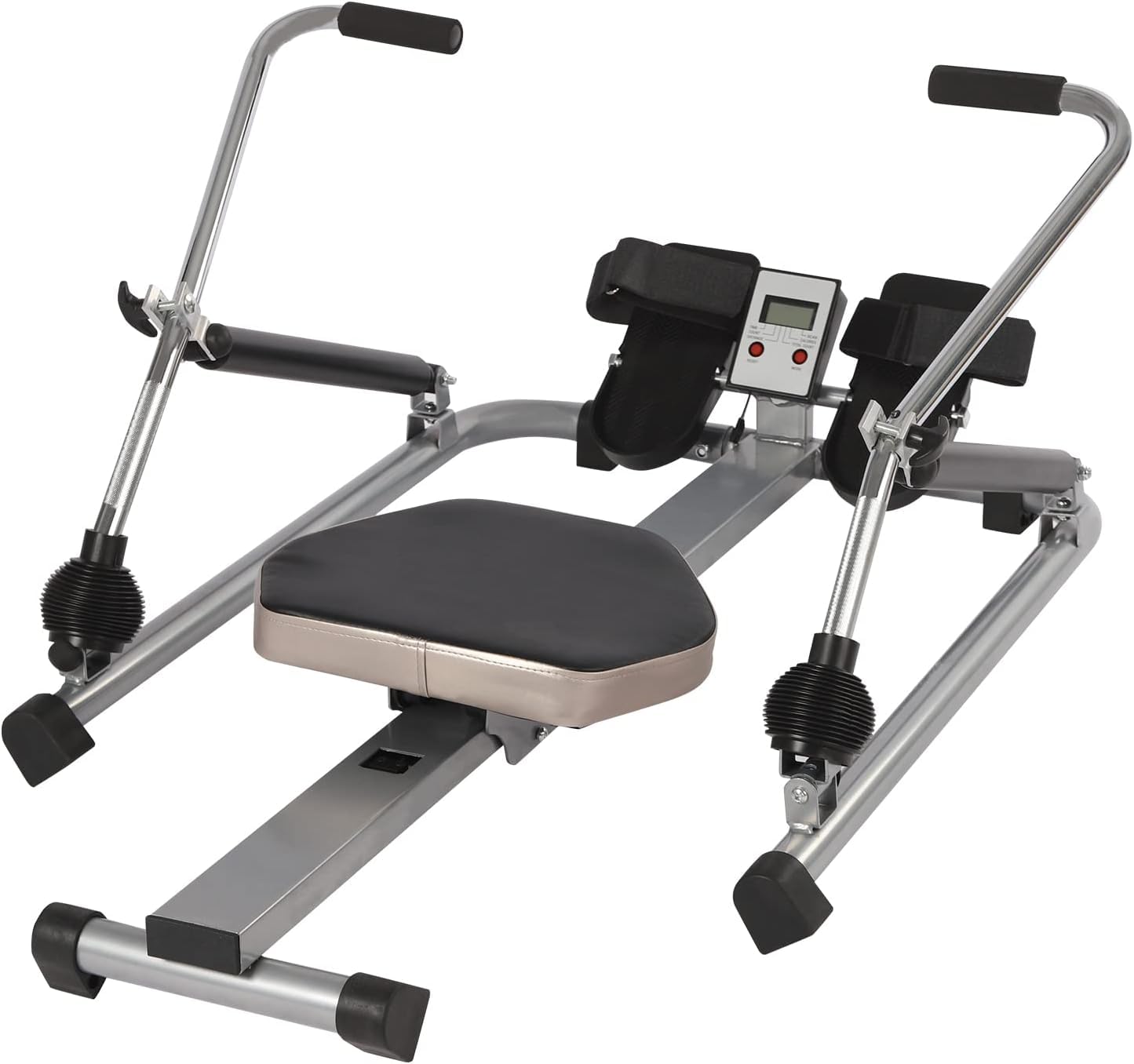 Máquina de remo hidráulica móvil ajustable para cardio plegable con monitor LCD, máquina de remo suave para gimnasios, casas privadas, empresas, clubes de fitness