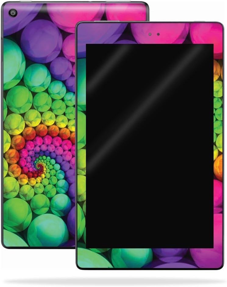 MightySkins Skin Compatible with Amazon Kindle Fire HD 8 (2017) - Color Swirls | Protective, Durable, and Unique Vinyl Decal wrap Cover | Easy to Apply, Remove, and Change Styles | Made in The USA