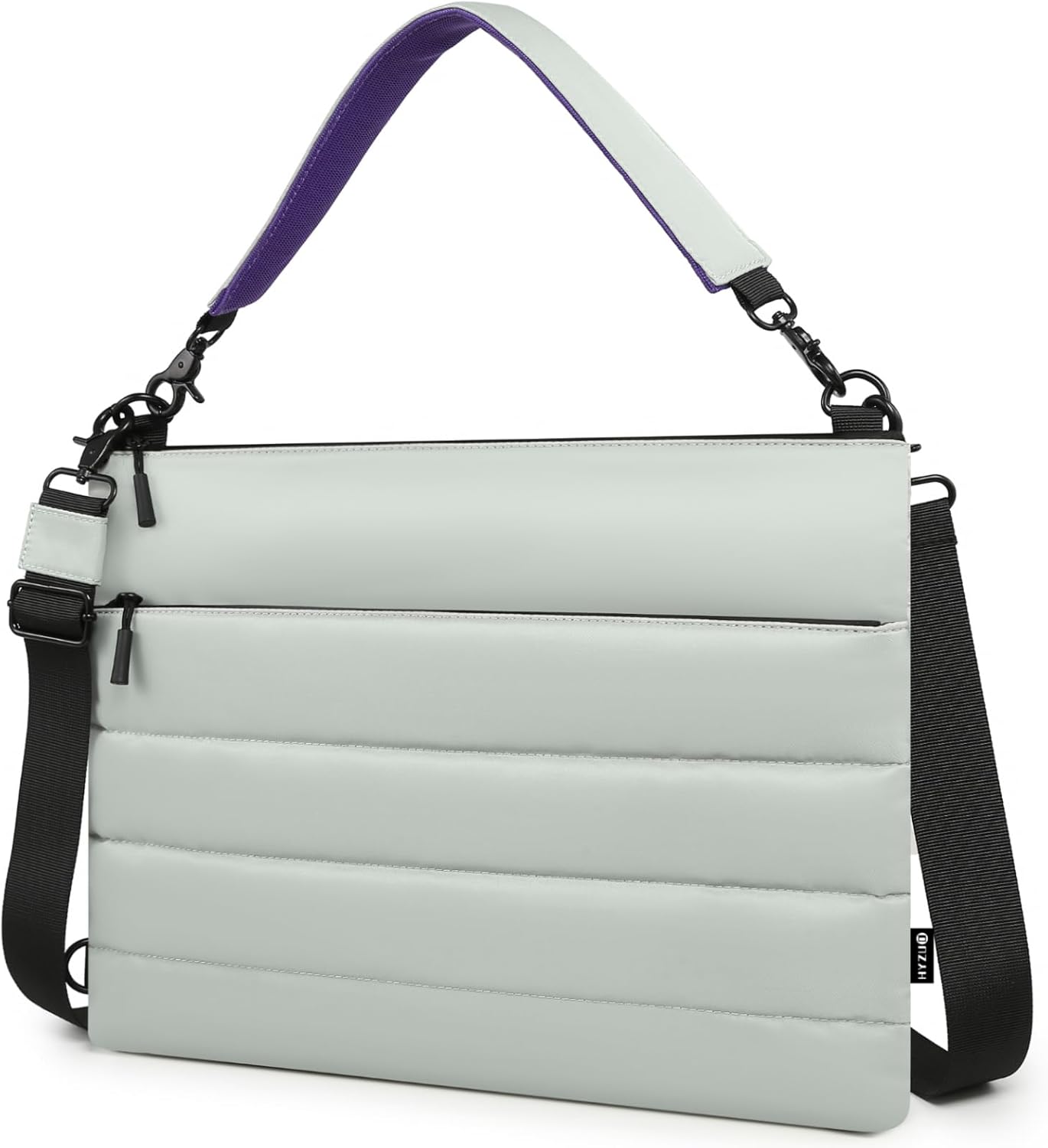 HYZUO 13.3-14 Inch Laptop Sleeve Bag for MacBook Pro 14 M5-M1 A3426 A3427, MacBook Pro/Air 13, 13" 13.3" Dell/HP/Lenovo/Asus/Acer/Samsung, Women Shoulder Bags Case Work Daily Handbag, Gray
