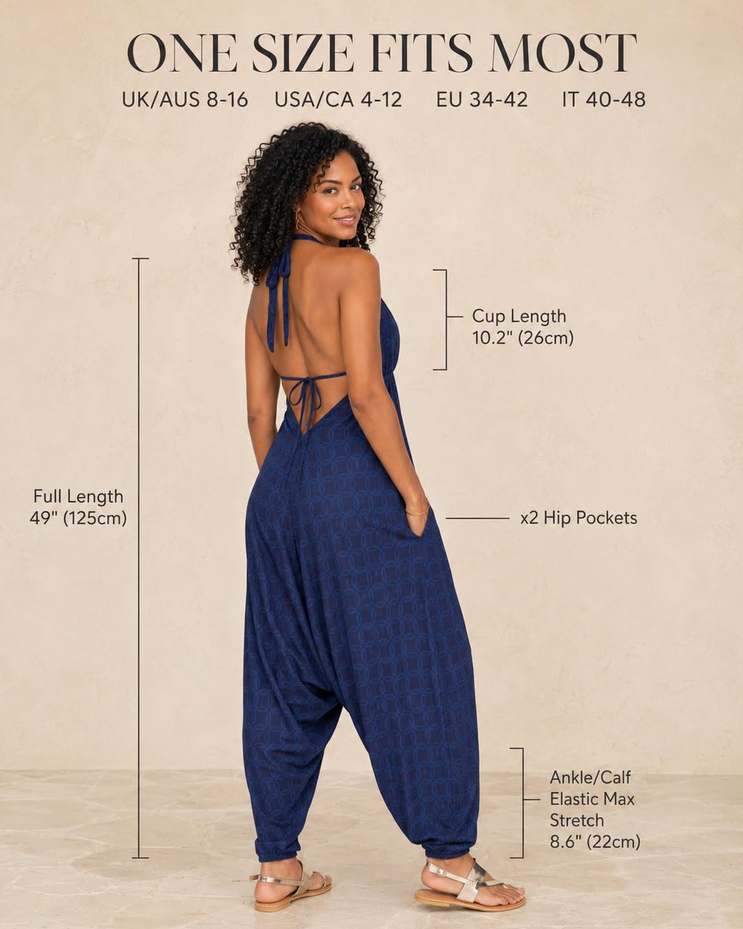 likemary Harem Combinaison sarouel Femme (lot de 1)