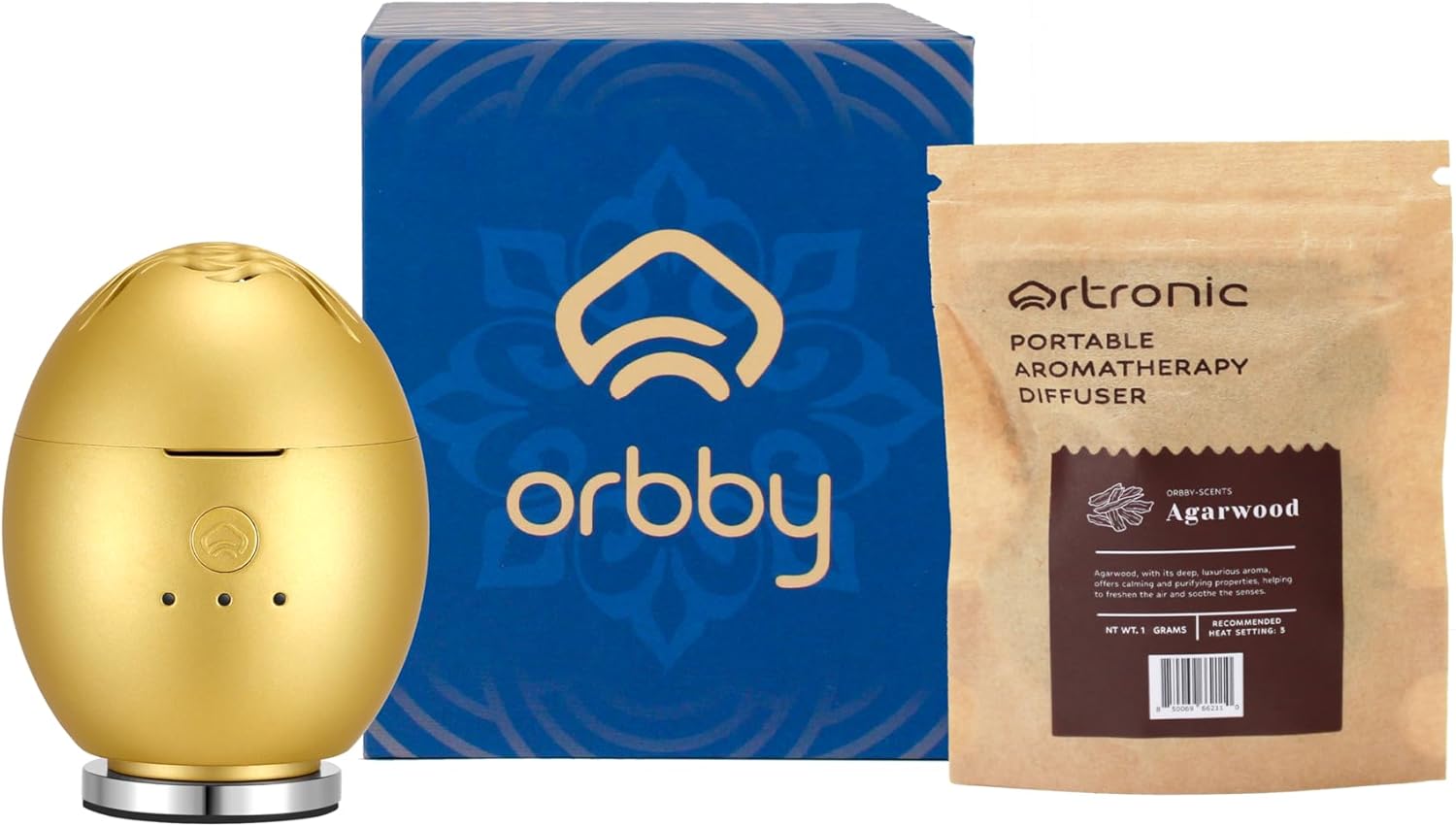 Orbby Aroma Scent Diffuser Starter Kit | Aroma Diffuser +Agarwood Fragrance Granules Refill (10gram)