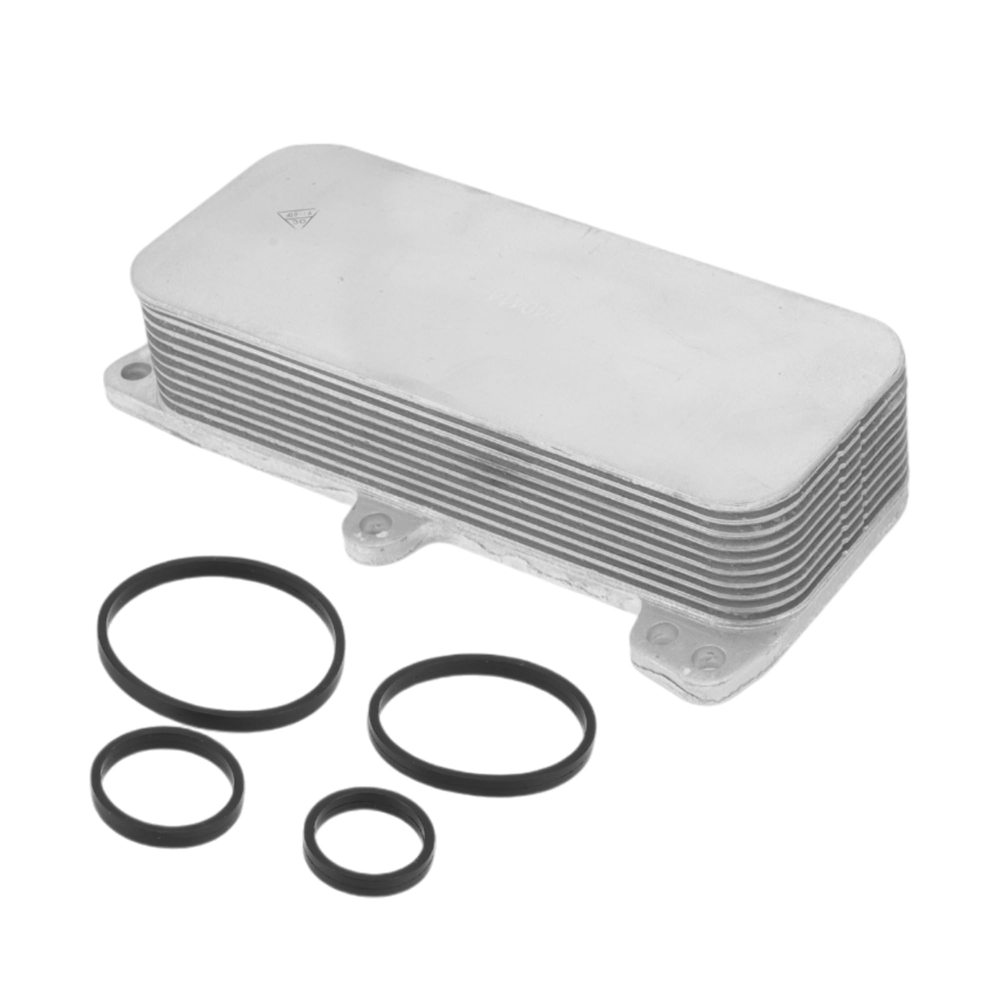 1 szt. Chłodnica oleju silnikowego do Volkswagen Touareg 04-10 Chłodnica oleju przekładniowego Trans Cooler z uszczelkami O-ring nr 070117021D Srebrny odcień stopu aluminium