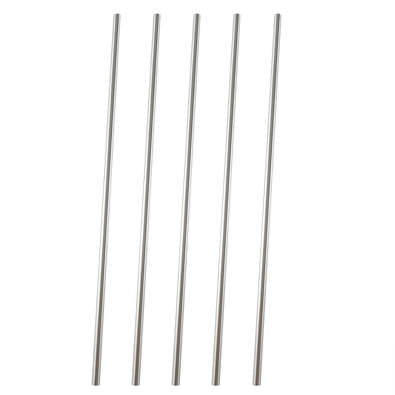 TA-VIGOR 5pcs Stainless Steel Rods 4mm x 300mm, Solid Stainless Steel Round Bars Metal Rods for DIY Craft Car Helicopter Airplane Model