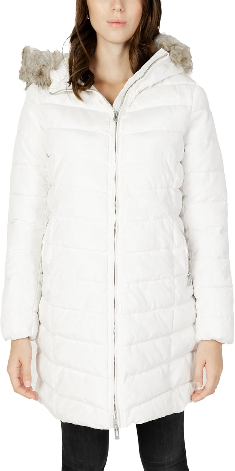 ONLY ONLELLAN QUILT HOOD FUR COAT LIFE CC OTW Dış Giyim Kadın