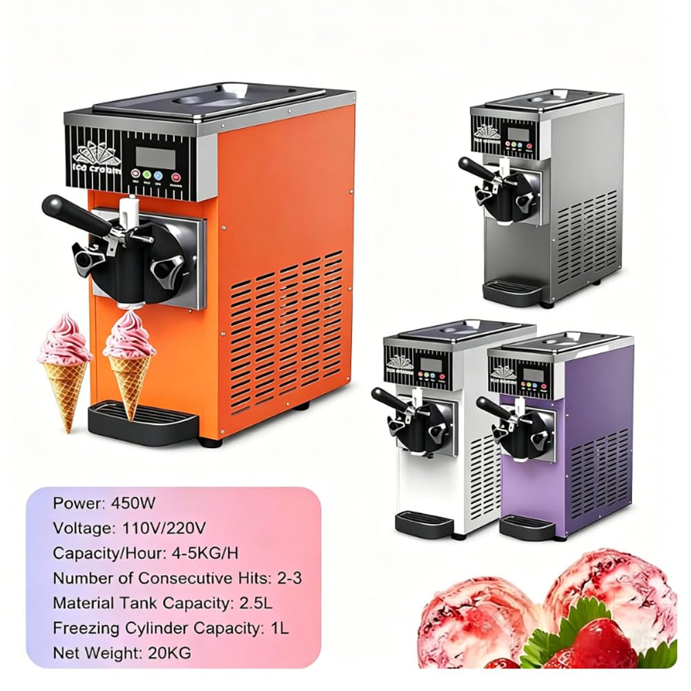 Heladeras Hacer Helado, Ice Cream Maker Maquina para Hacer Helados Maquina Helados Silver