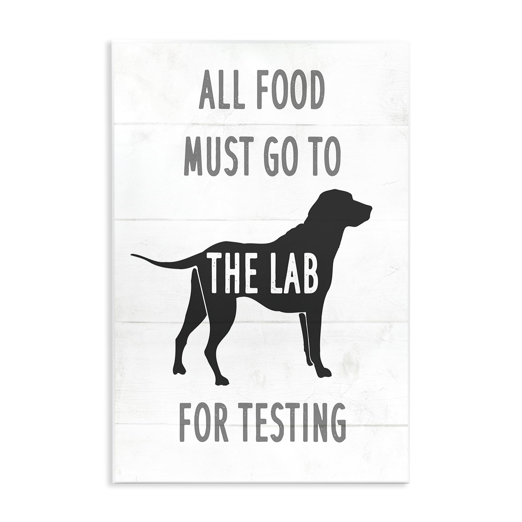 Kitchen Humor Dog Food Phrase, 13 x 19 Inch Mounted Print on Wall Plaque