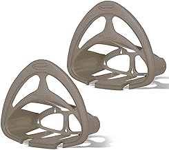 Suncast Hangout HH150 Outdoor Wall Mounted Durable Resin Garden Hose Holder with Accessories Shelf, Designed for 150 Foot Garden Hoses, Taupe, 2 Pack
