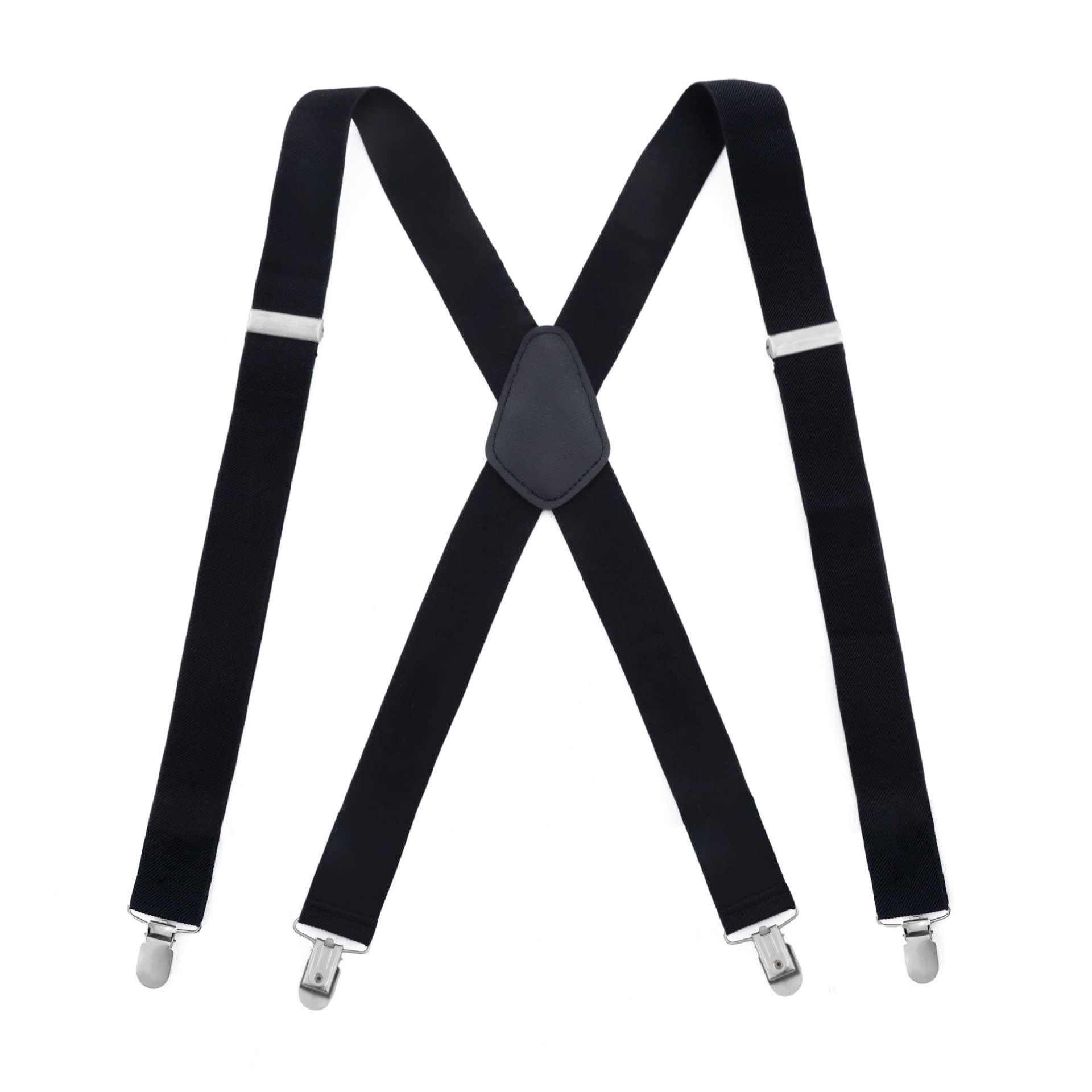 fensir Men's Adjustable X Shaped Back Suspenders with 4 Clips-picture-42