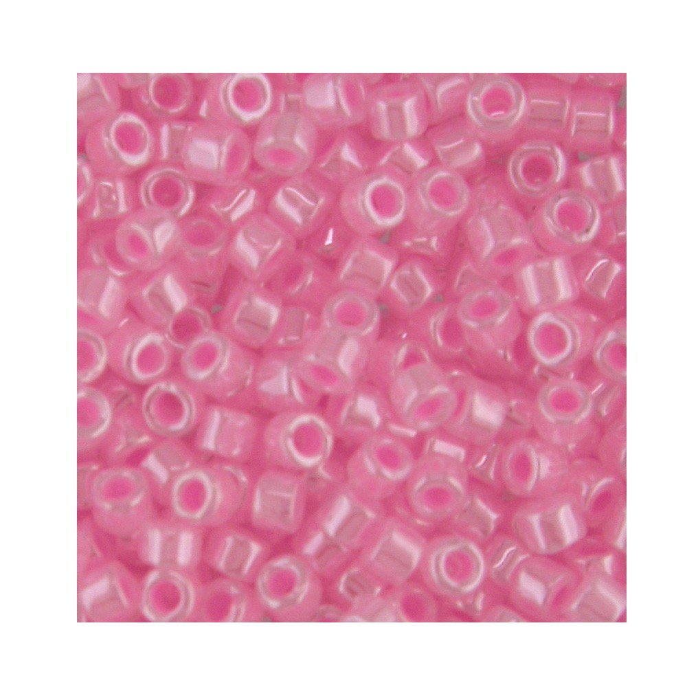 Delicas Pink Miyuki Delica Size 11 Db245 Lined Crystal Medium Qty 5 Grams