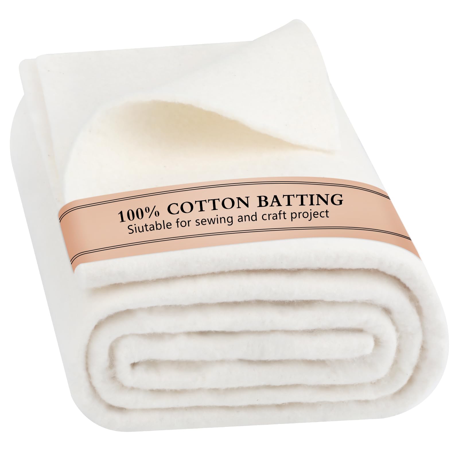 Natural Cotton Quilt Batting - 47" x 59" -1