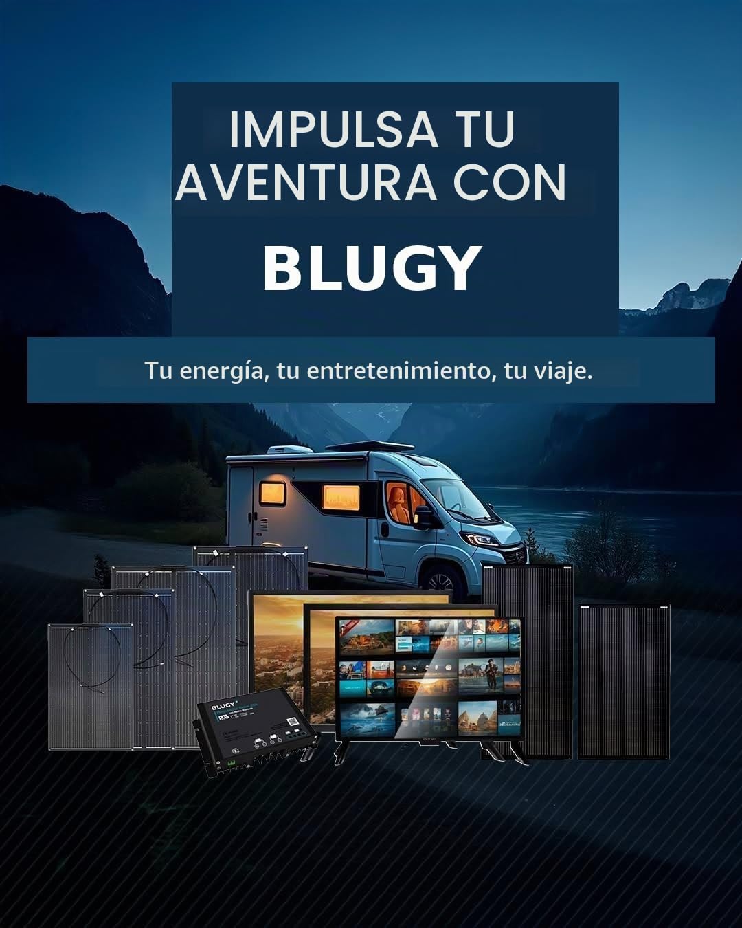 Televisión Smart 19" LED HD, 12V, 1366x768 píxeles Travel TV Ideal para vehículos, caravanas, Camiones, Barco, Altavoz Integrado Disney+ Netflix Youtube [Clase de eficiencia energética A]