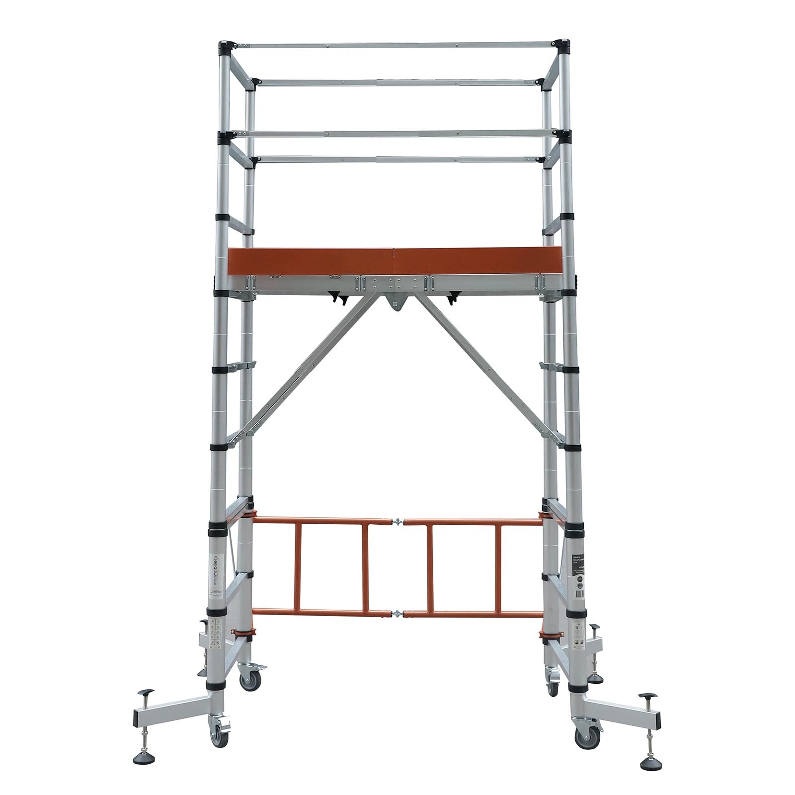 Elevate Echafaudage en Aluminium Hauteur de Travail 3 m 10 marches