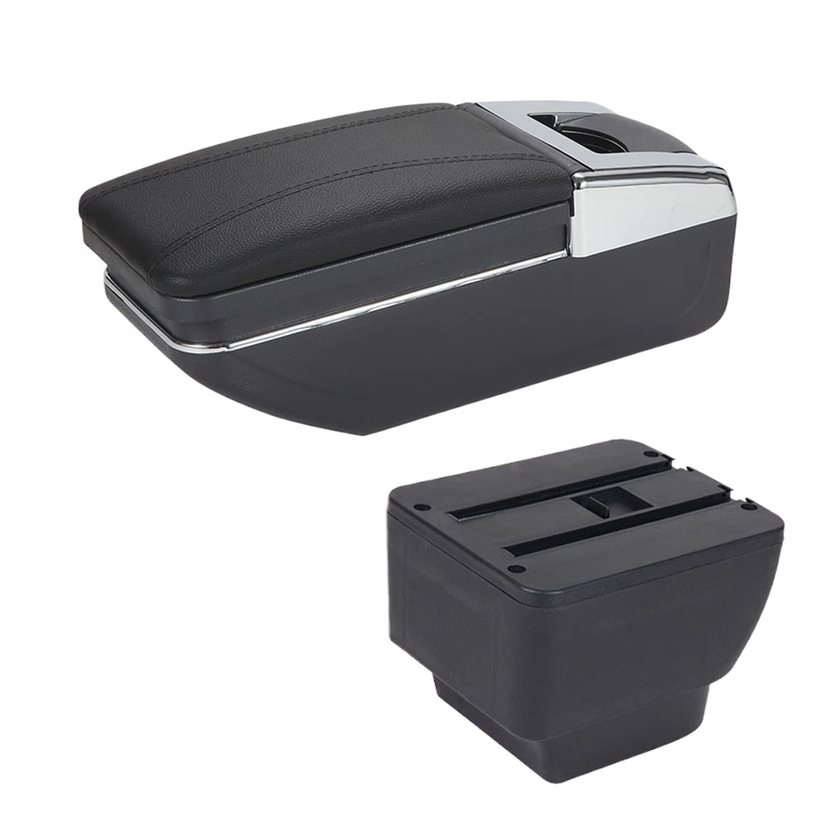 Baiqimv For Mazda 2 For Demio Car Armrest Box Retrofit Storage Box Car Accessories Interior Details Center Console Storage Box(C2 No USB)