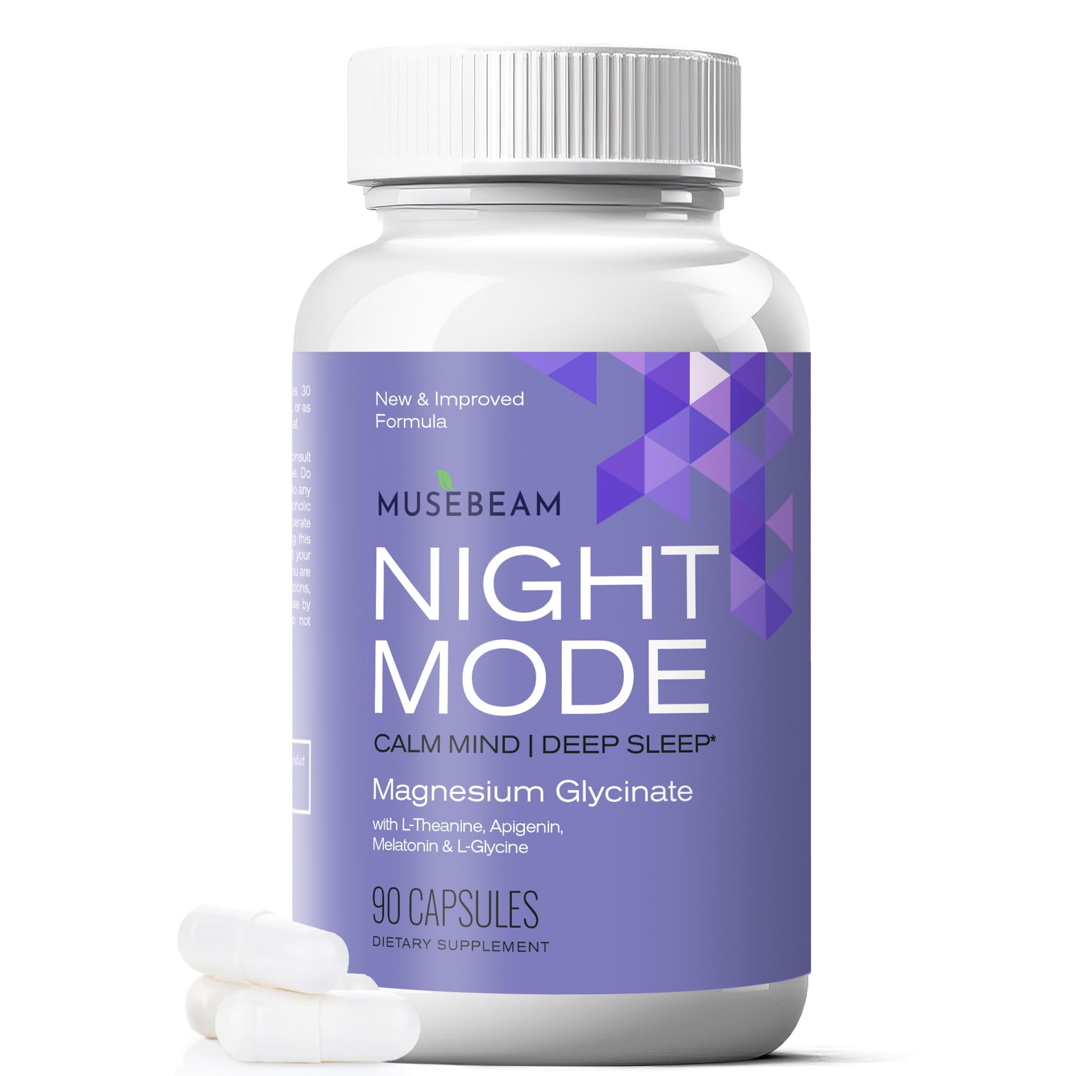 melatonin glutathione lglutamine MuseBeam Night Mode Magnesium Glycinate Sleep Support Supplement Before and after liquid YGroup_DryShampoo Flavour:Strawberry Swirl