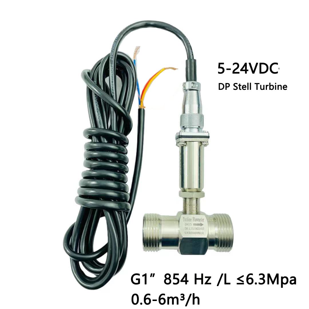 Genérico Medidor de Flujo Digital con turbina de Acero DP de medición de Sensor de Flujo G1