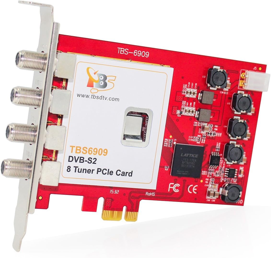 TBS 6909 DVB-S/S2 8 Tuner PCI Express Card for Satellite