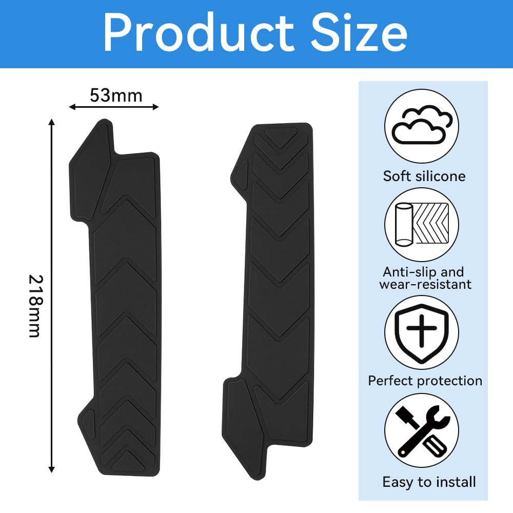 2 Pcs Protection de Chaîne Vélo en Silicone, Protège Cadre Chaîne VTT Anti-Rayures, Protecteur de Chaînes de Vélos, Protection de Chaînes VTT Auto-Adhésif, pour Prévenir Les Dommages, Noir