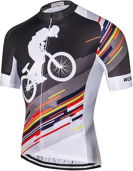 Cycling Jersey Men Full Zip Bike Shirt Racing Top Bicycle Clothing