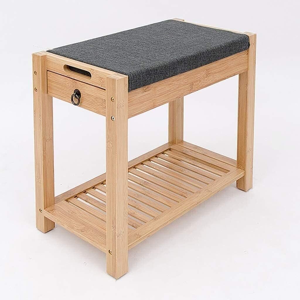 2-in-1 Shoe Storage Bench & Rack, Nordic en Shoe Organizer, Compact Shoe Cabinet for Home