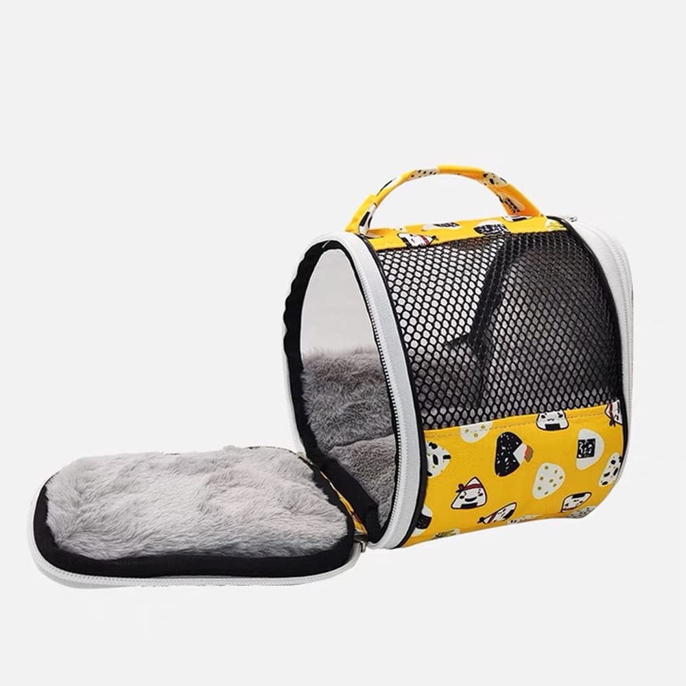 Vogelkäfige Warm Pet Vogel Träger Leichter Papageikäfig Tragbar mit Plüsch Zuckergleiter Rucksack Hamster Tasche for Kleintiere Zubehör(A,H)