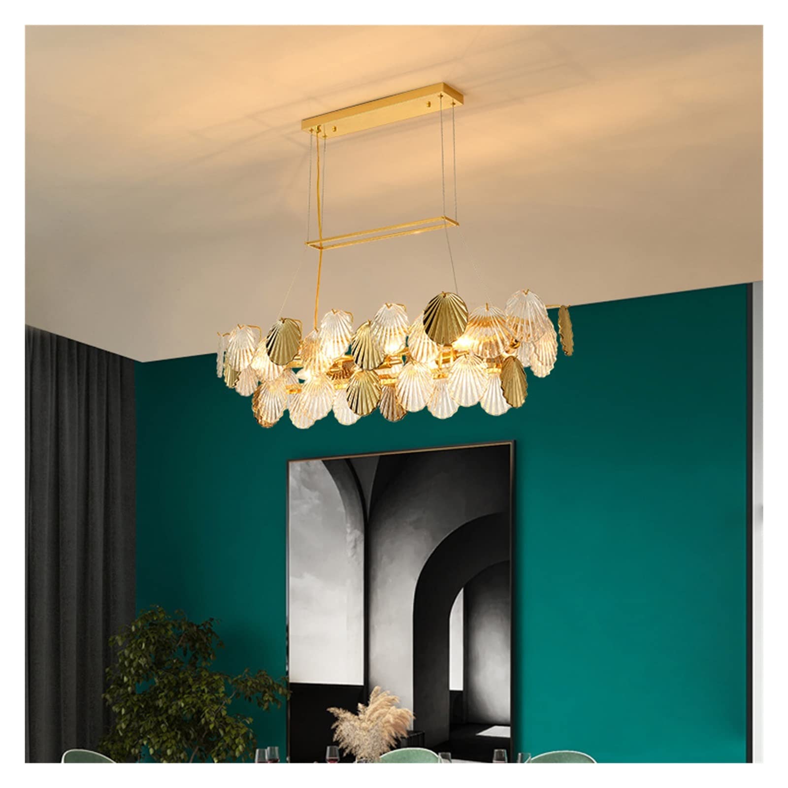 LYMSXAZOU Crystal Chandelier Lighting Nordic Pendant lamp Luxury Living Room Large Chandeliers Ceiling Hanging Cluster Light for Bedroom (Color : 1 Ring 60cm)