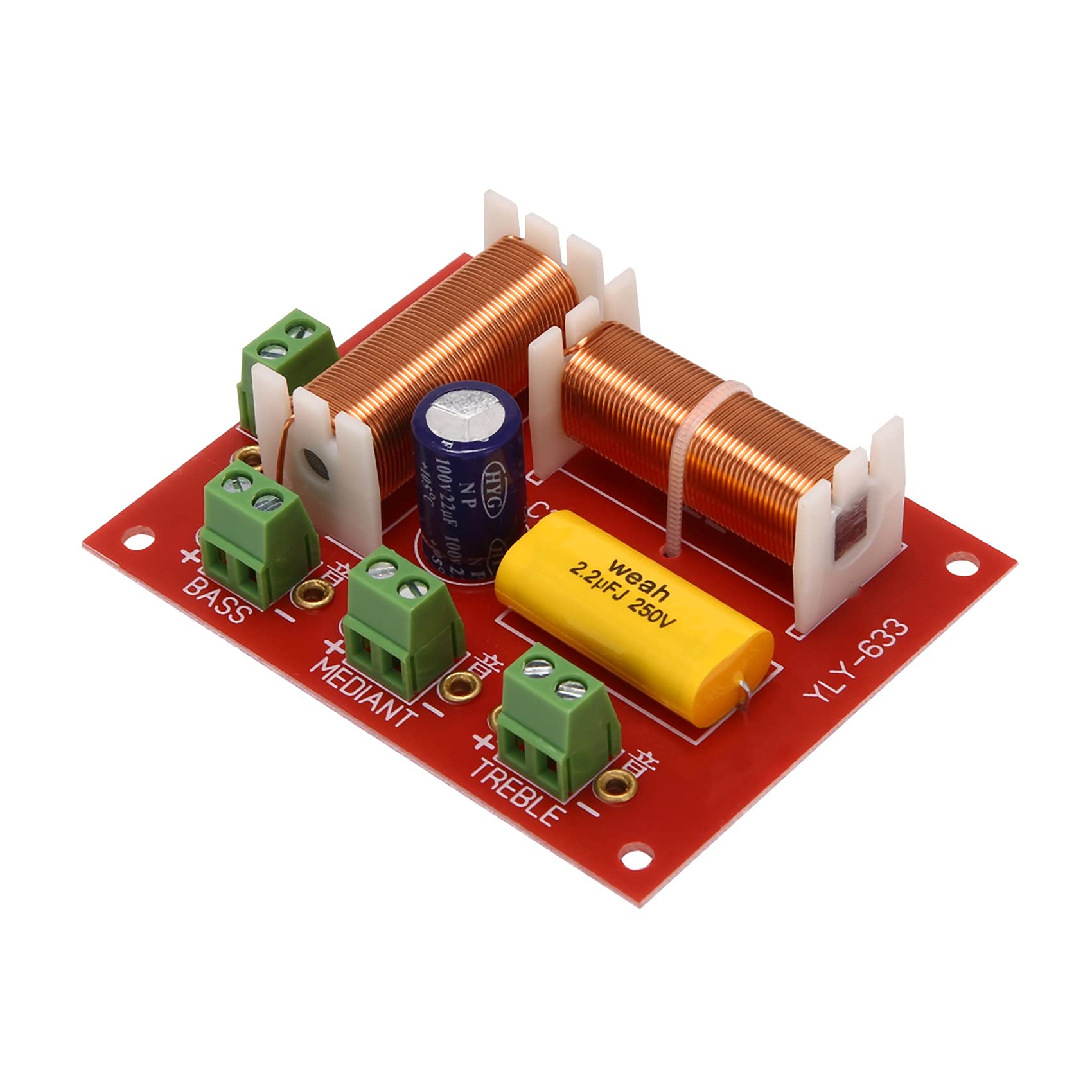 Crossover Audio 3 Vie Da 200W - Divisore Di Frequenza Per Altoparlanti Con Treble, Midrange E Woofer - Foto 3