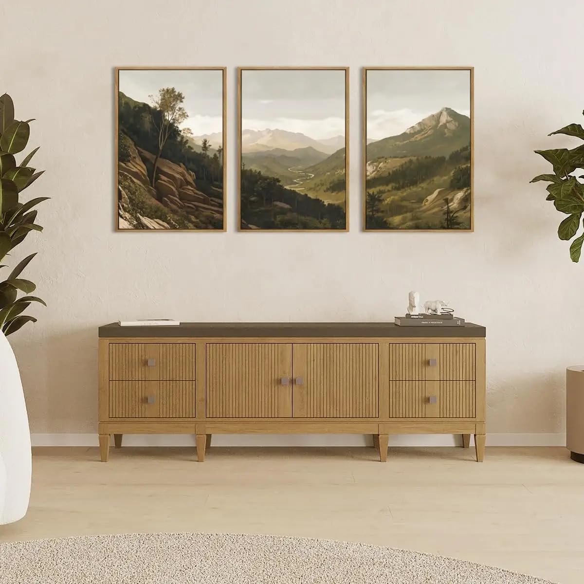 Cuadro decorativo moderno de gran formato con acabado galeria de arte