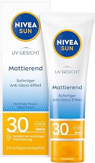 NIVEA SUN UV Gesicht Mattierender Sonnenschutz LSF 30 (50 ml), nicht fettende So