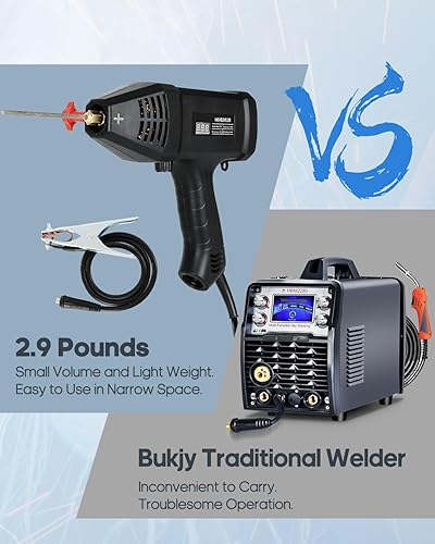 Miniatura 2 de Máquina de soldadura de mano, máquina de soldadura eléctrica portátil, soldadura de arco portátil de 110 V con inversor IGBT 6 ajuste de corriente