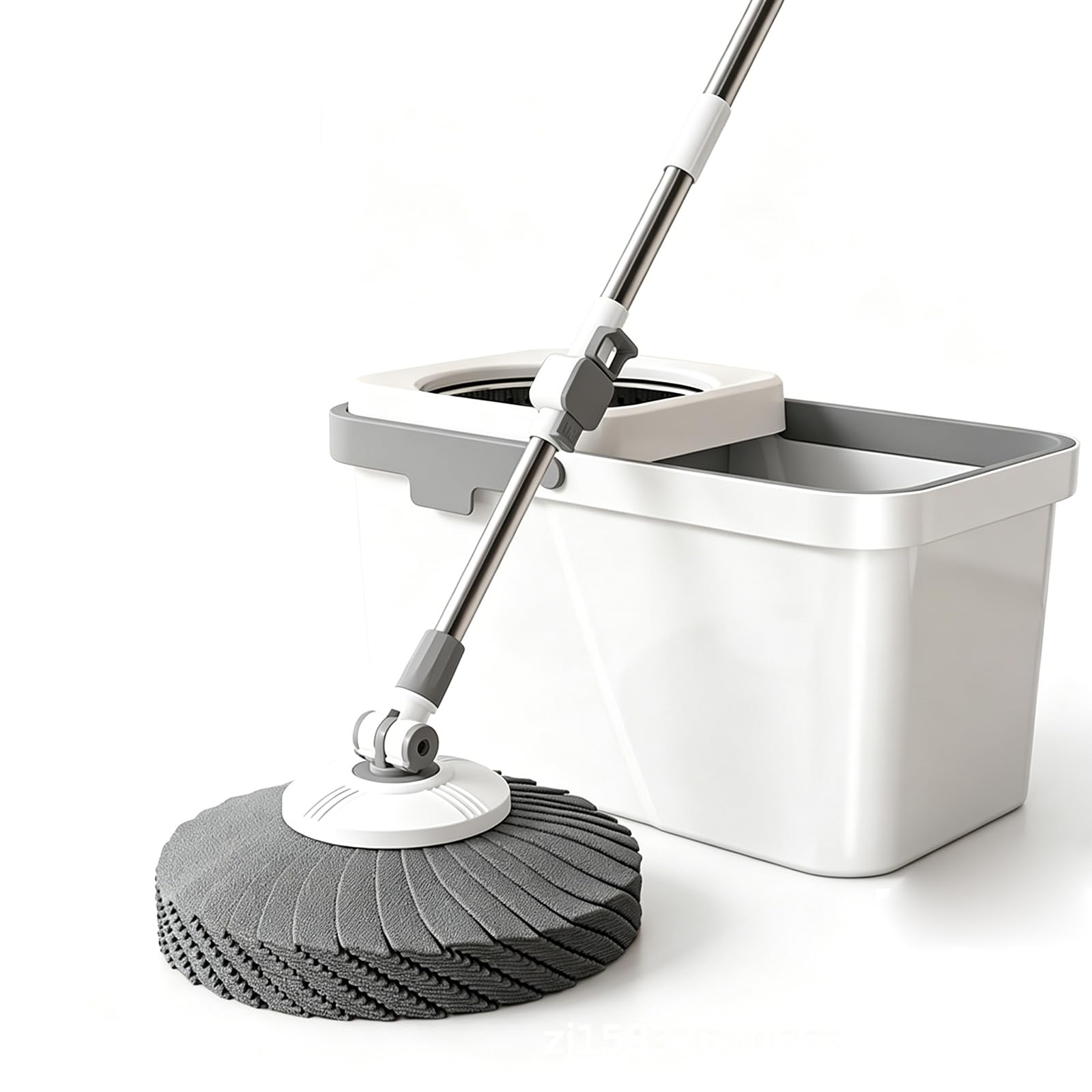 IUYIXWFP Mop and Buckets Sets, 360° Rotating Spin Mop Bucket with Foot Pedal, Long Handled Floor Mops Bucket Set for Cleaning Laminate, Hardwood,A