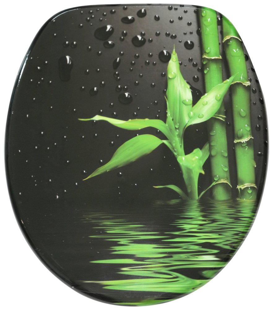 SaniloSoft Close Toilet Seat, Stable Hinges, Easy to Mount, Wooden Toilet Seat Virella