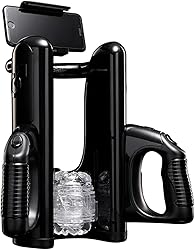 Fleshlight - Quickshot Launch - Soporte para Masturbador Masculino Compacto - Experiencia Automatizada para Juguetes Sexuales Adultos de Fleshlight - con Soporte para Móvil - Placer Intenso