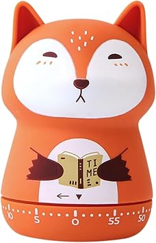 Egg Timer Children's Mechanical Kitchen Timer Funny Forest Animals Short Timer 60 Minutes Countdown Timer Time Management Tool (A)