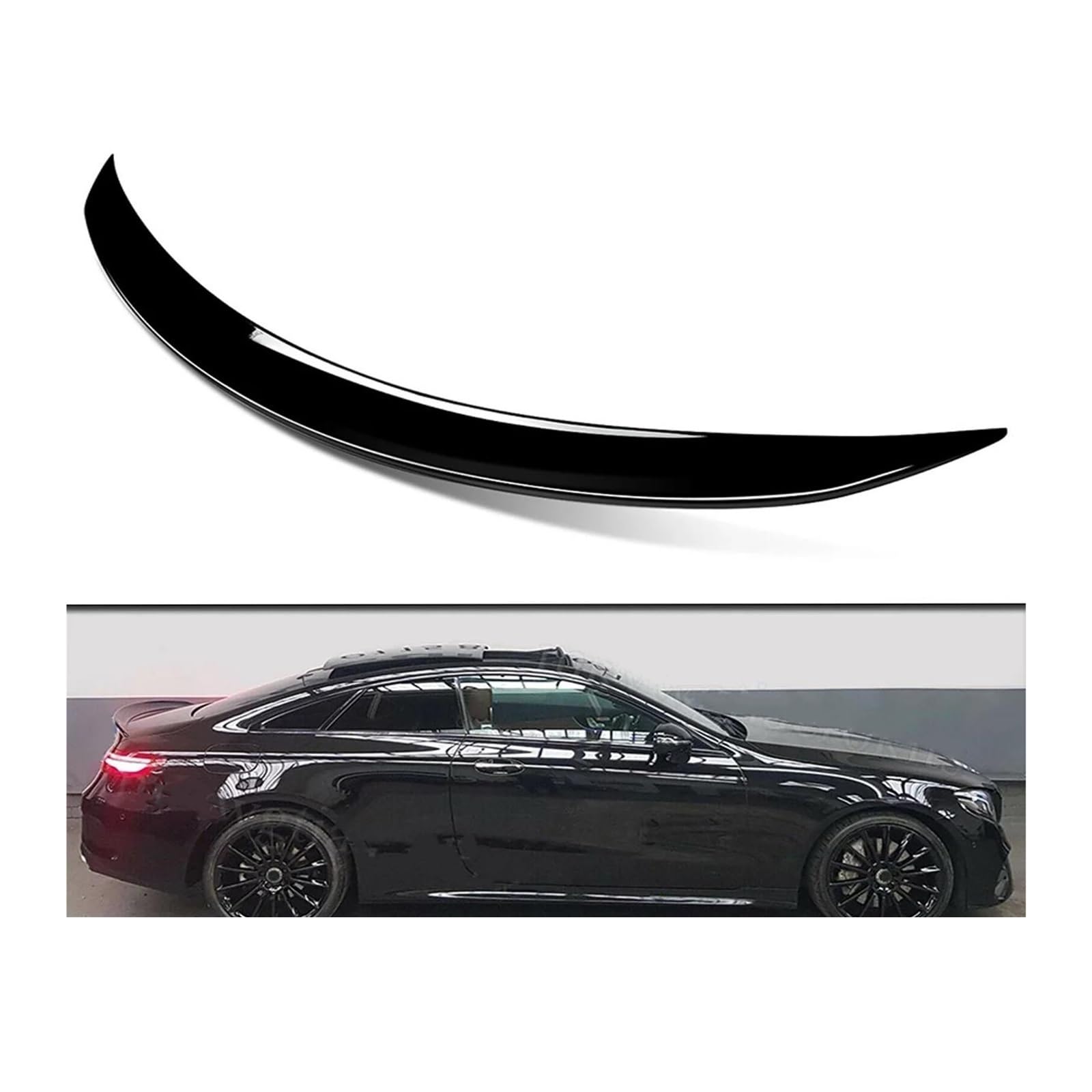 Dla Mercedes Dla Benz C238 W238 E400 2016-2022 Coupe AMG Style Błyszczący Czarny Tylny Spojler Bagażnika Tylny Spojler Dachowy