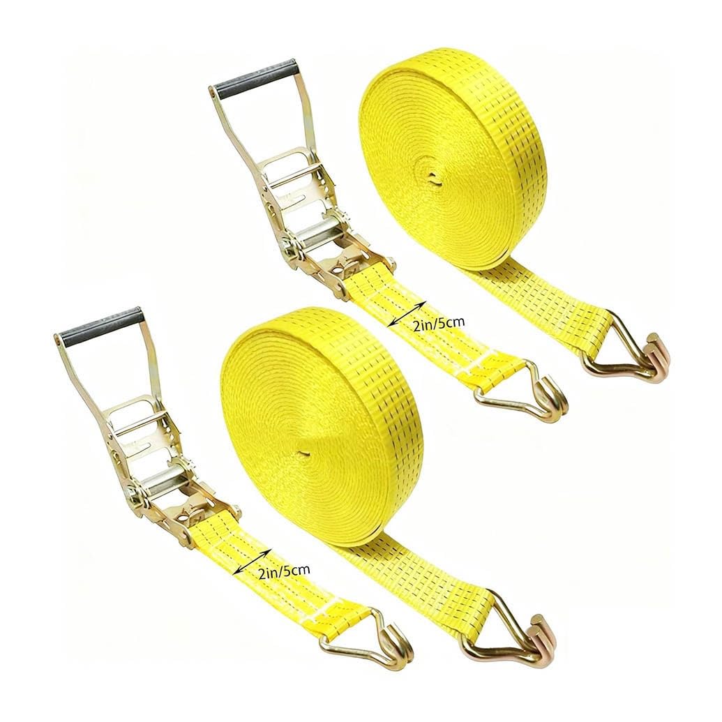 2pcs Cinghie A Cricchetto 50mm Cinghia Di Fissaggio Per Carichi Cinghia Con Cricchetto E Ganci Per Camion Auto Moto Legare Carichi Sicuro Cinghia Per Legare Carichi